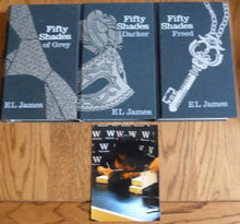 Load image into Gallery viewer, Fifty Shades of Grey - Fifty Shades Darker - Fifty Shades Freed (First UK Signed edition-first printing) (Fifty Shades Trilogy)