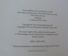 Load image into Gallery viewer, Harry Potter and the Philosopher's Stone (Book 1)