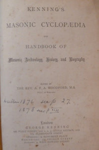 Kenning's Masonic Cyclopaedia and Handbook of Masonic Archaelogy, History and Biography