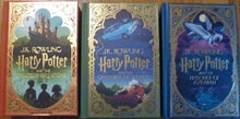 Load image into Gallery viewer, Harry Potter and the Philosopher&#39;s Stone-Harry Potter and the Chamber of Secrets-Harry Potter and the Prisoner of Azkaban: MinaLima Editions (Signed by the Illustrator&#39;s, First UK edition-first printing)
