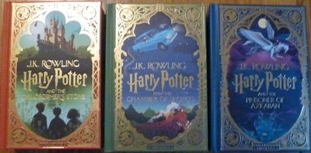 Harry Potter and the Philosopher's Stone-Harry Potter and the Chamber of Secrets-Harry Potter and the Prisoner of Azkaban: MinaLima Editions (Signed by the Illustrator's, First UK edition-first printing)