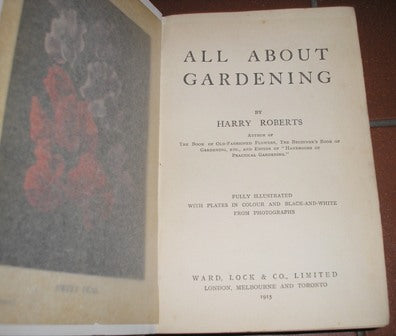 All about Gardening ... Fully illustrated with plates, etc [Illustrated]