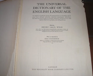 The Universal Dictionary of the English Language ... Edited by H. C. Wyld ... With an appendix revised and enlarged by Eric Partridge