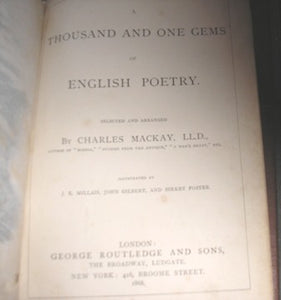 A Thousand And One Gems Of English Poetry