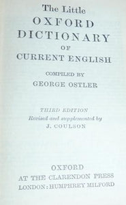 The Little Oxford Dictionary of Current English (Third Edition)