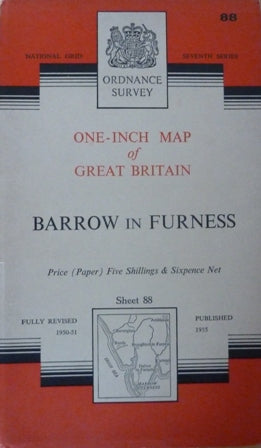 Ordnance Survey Map Of Barrow In Furness : Sheet 88