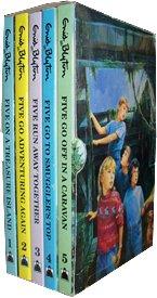 Famous Five Slipcase (1-5):  Five on a Treasure Island  ,  Five Go Adventuring Again  ,  Five Run Away Together  ,  Five Go to Smuggler's Top  ,  Five Go Off in a Caravan