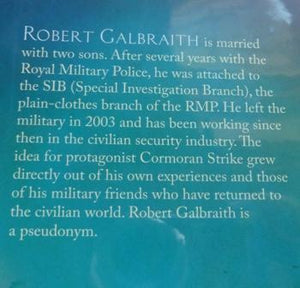 The Cuckoo's Calling (Cormoran Strike) - (Signed First UK edition-First printing Signed by J.K. Rowling As Robert Galbraith)